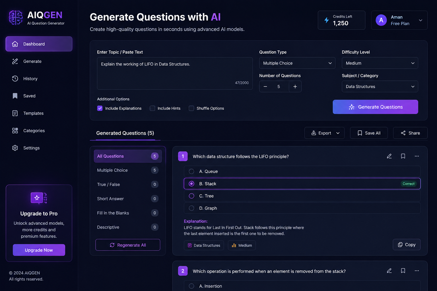 AIQGEN — AI Question Generator