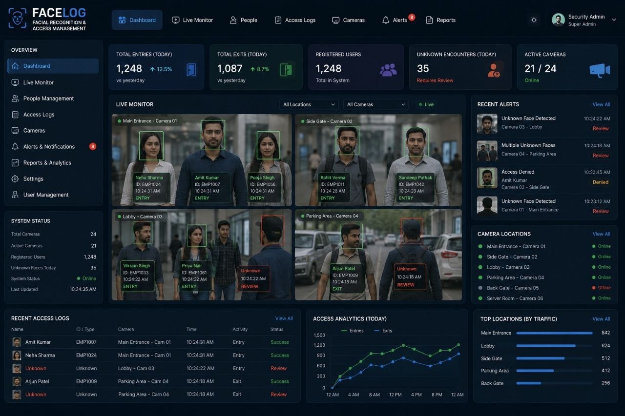 FACELOG — Facial Recognition & Access Logging System
