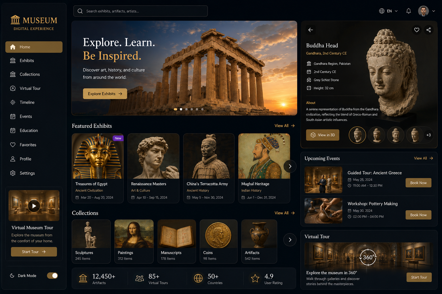 VIRTUAL MUSEUM — 🏛️ Virtual Museum & Artifact Exhibit Platform