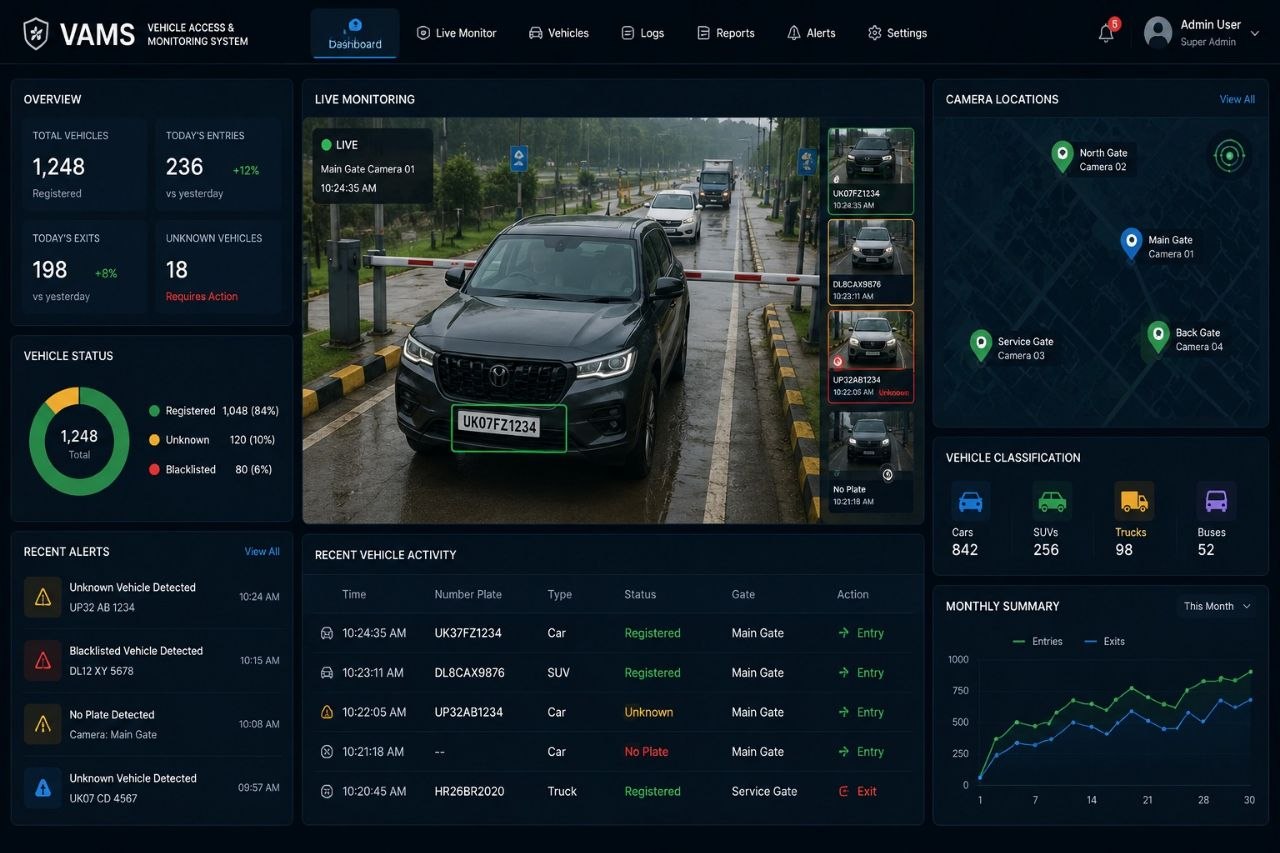 VAMS — Vehicle Access & Monitoring System